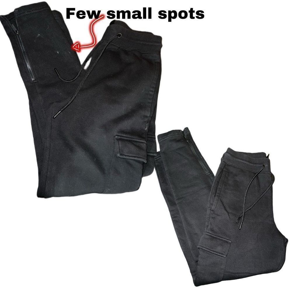 CSG Men's Jogger Pants Sweatpants Zip Hem Elastic Waist  Casual Black Small NWT